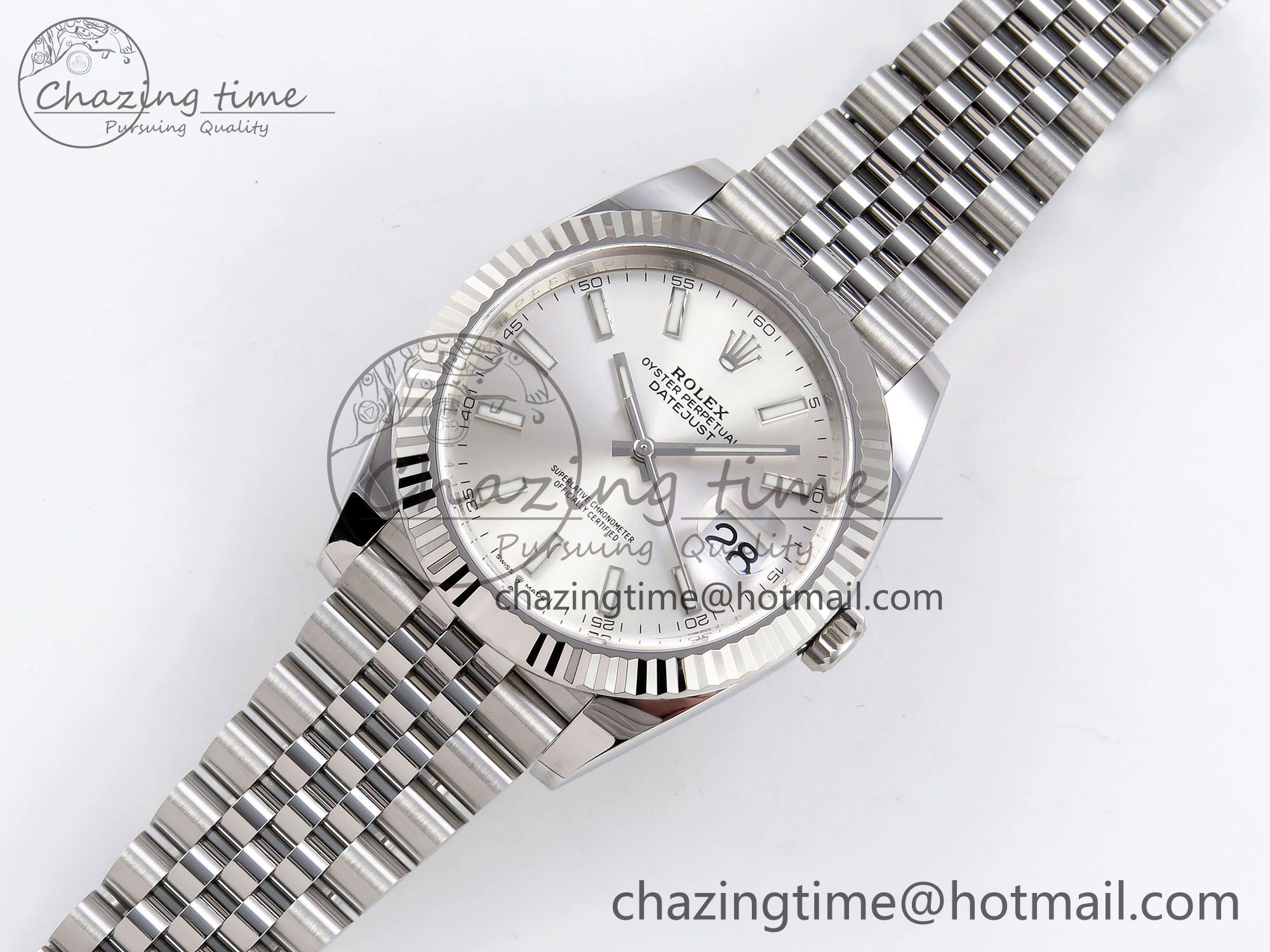 Soft DateJust 41 126334 C+F 1:1 Best Edition 904L Steel Silver Dial on SS Jubilee Bracelet VR 1389