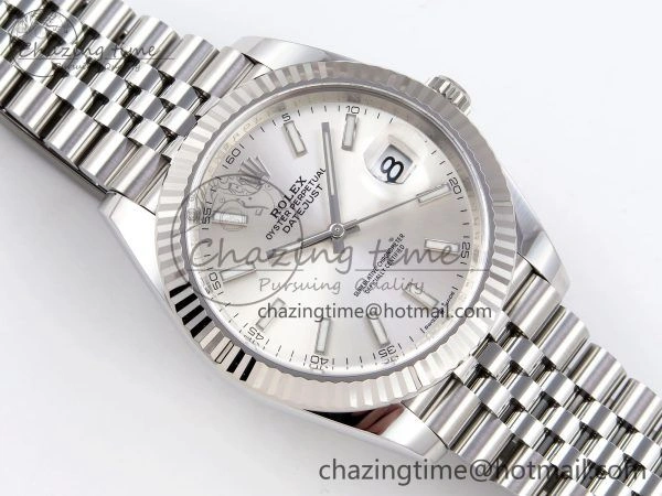 Soft DateJust 41 126334 C+F 1:1 Best Edition 904L Steel Silver Dial on SS Jubilee Bracelet VR 1389
