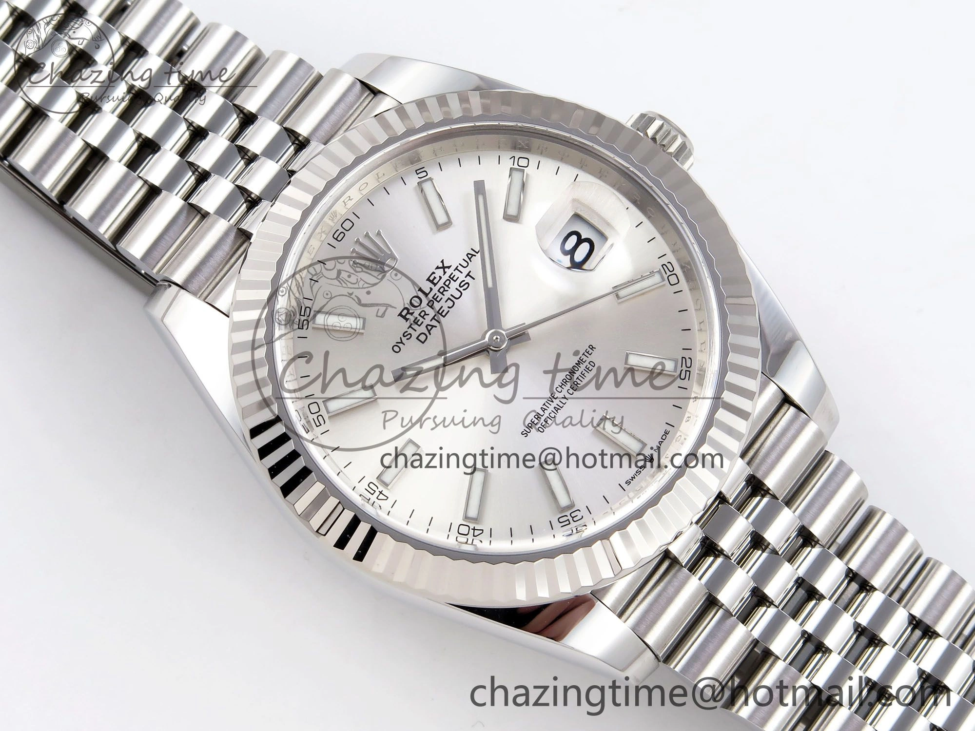 Soft DateJust 41 126334 C+F 1:1 Best Edition 904L Steel Silver Dial on SS Jubilee Bracelet VR 1389