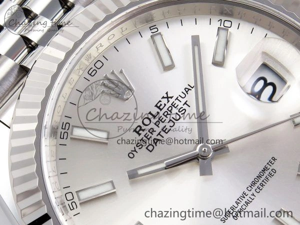 Soft DateJust 41 126334 C+F 1:1 Best Edition 904L Steel Silver Dial on SS Jubilee Bracelet VR 1389