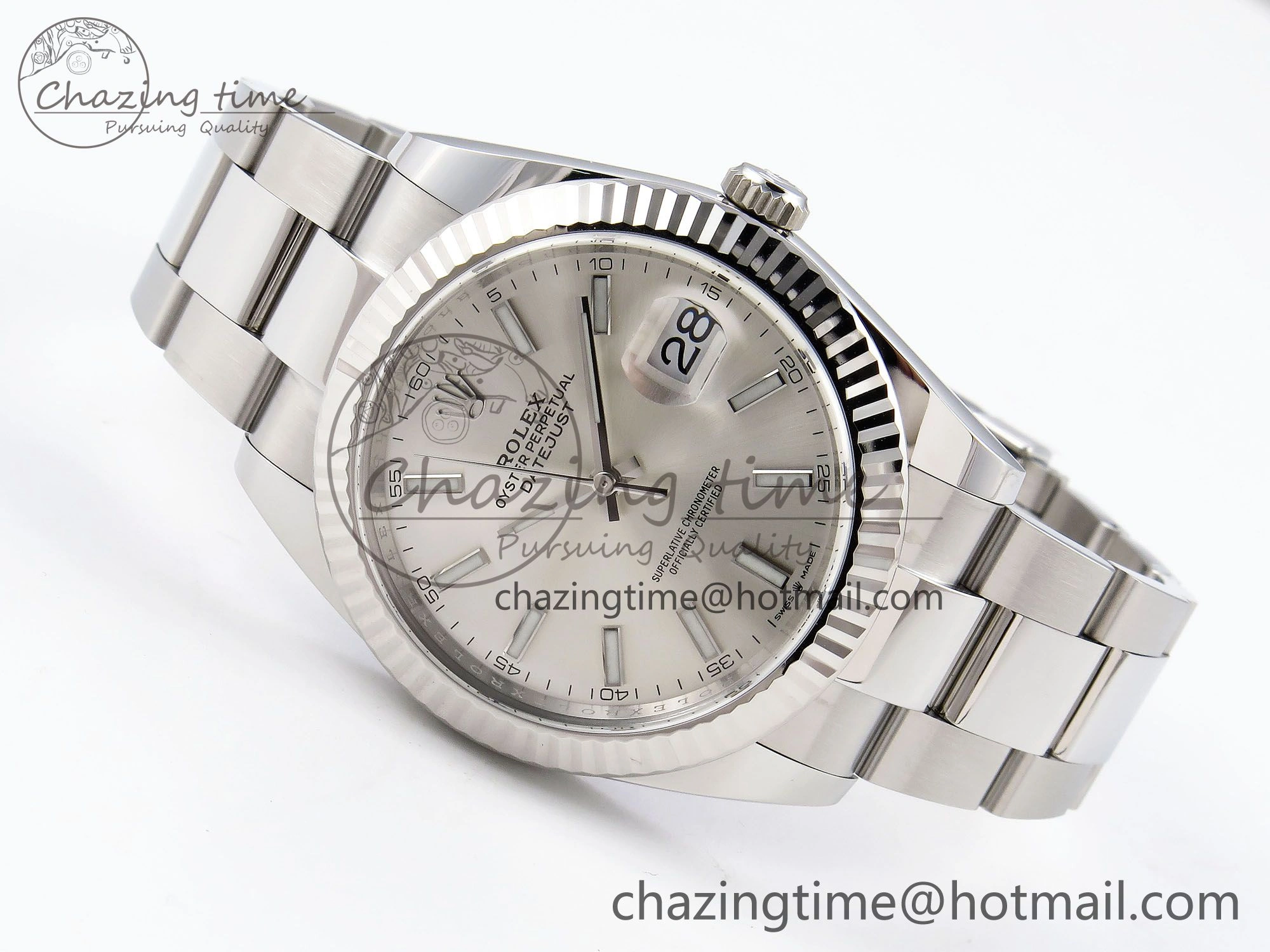 Trendy DateJust 41 126334 C+F 1:1 Best Edition 904L Steel Silver Dial on SS Oyster Bracelet VR 1400