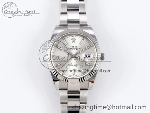 Trendy DateJust 41 126334 C+F 1:1 Best Edition 904L Steel Silver Dial on SS Oyster Bracelet VR 1400