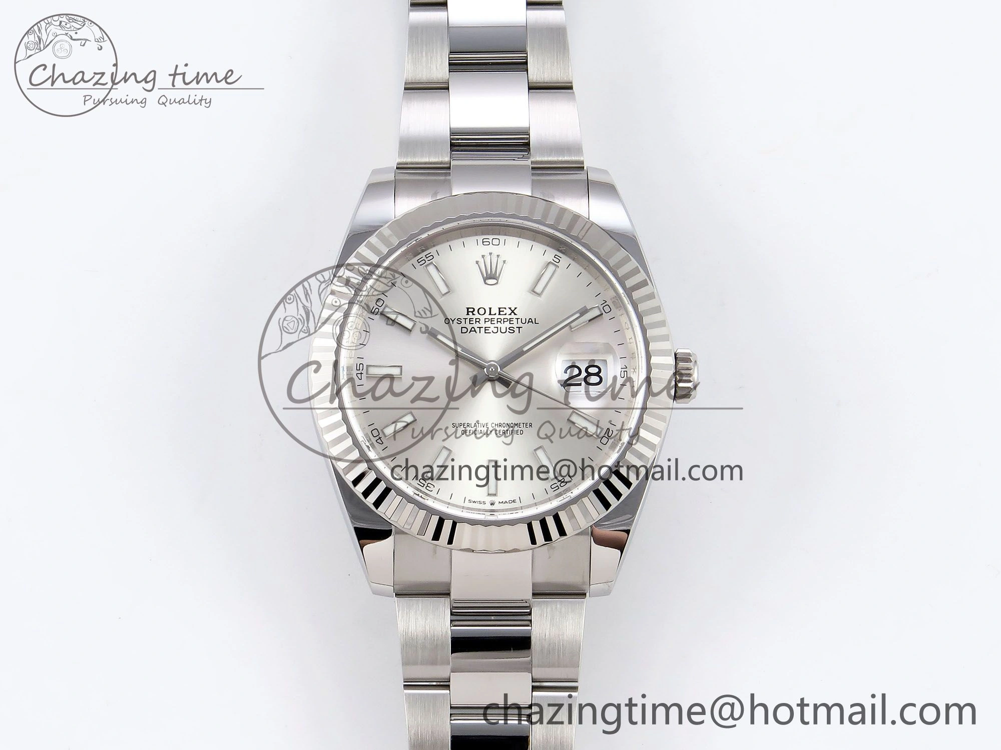 Trendy DateJust 41 126334 C+F 1:1 Best Edition 904L Steel Silver Dial on SS Oyster Bracelet VR 1400