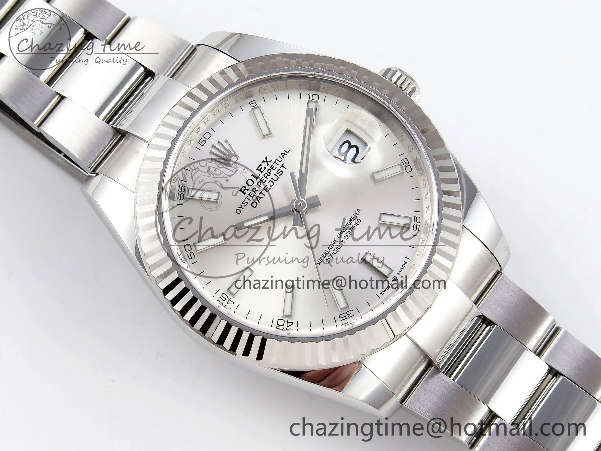 Trendy DateJust 41 126334 C+F 1:1 Best Edition 904L Steel Silver Dial on SS Oyster Bracelet VR 1400
