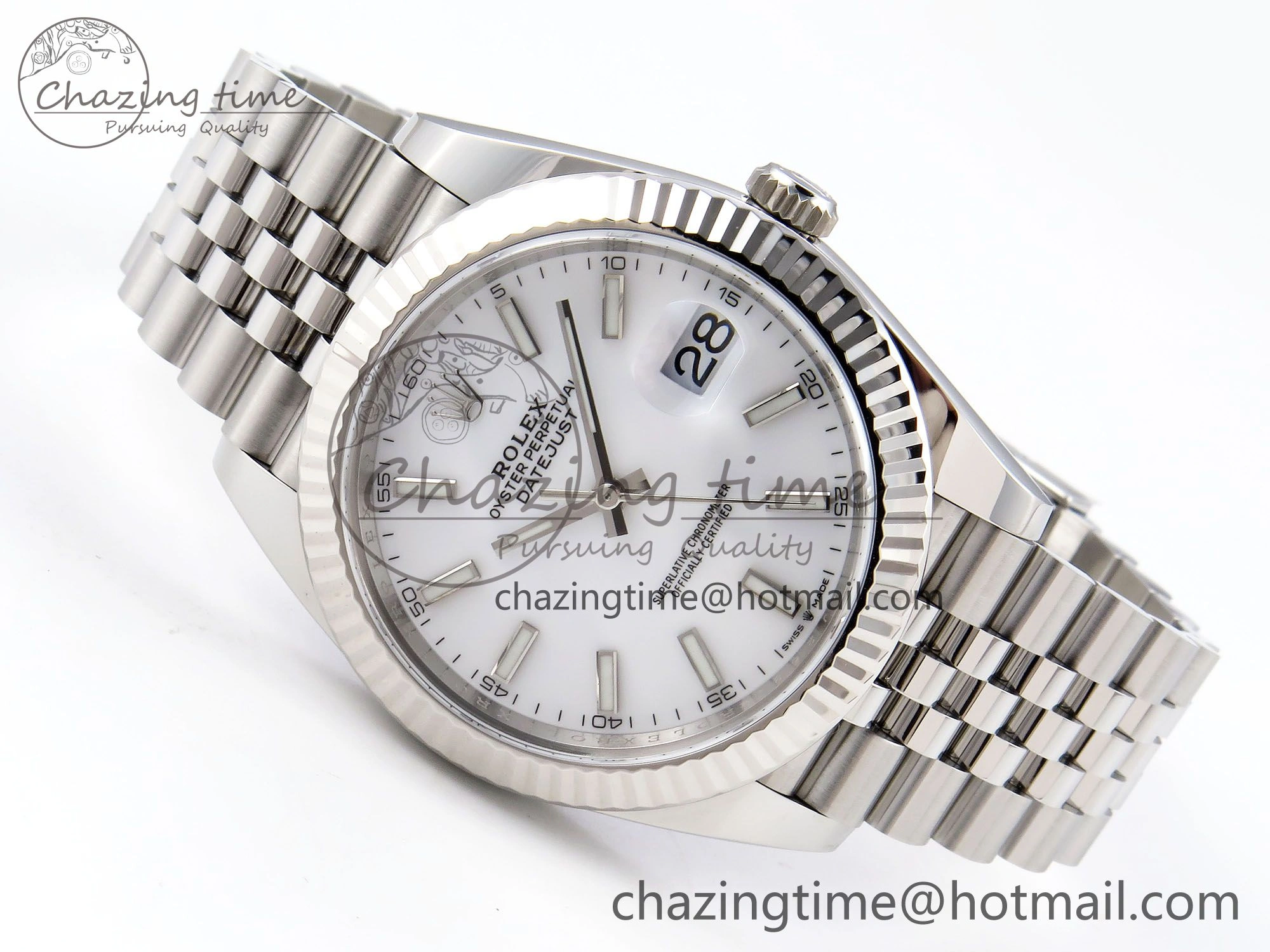DateJust 41 126334 C+F 1:1 Best Edition 904L Steel White Dial on SS Jubilee Bracelet VR WrinkleFree 1388