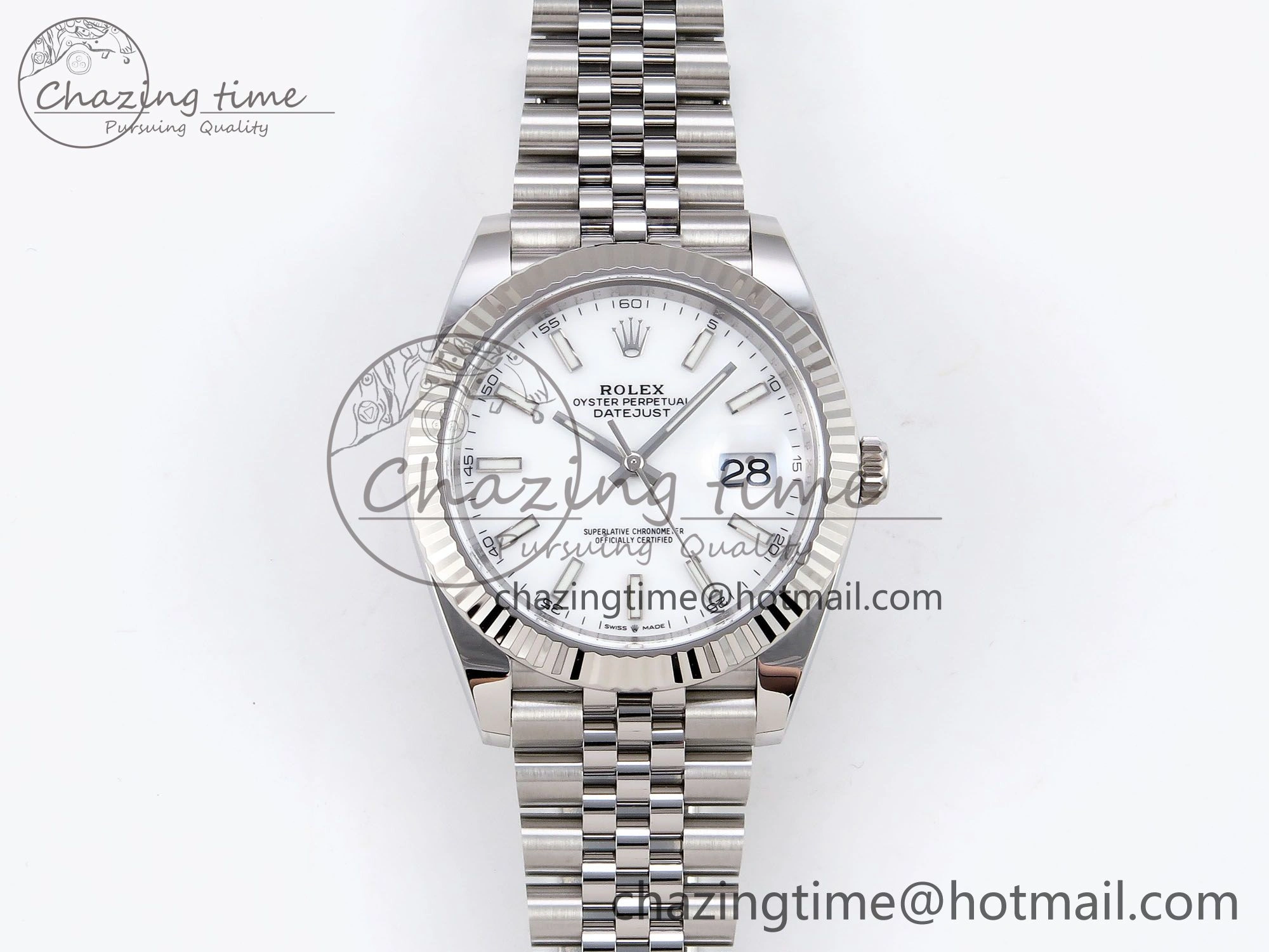 DateJust 41 126334 C+F 1:1 Best Edition 904L Steel White Dial on SS Jubilee Bracelet VR WrinkleFree 1388