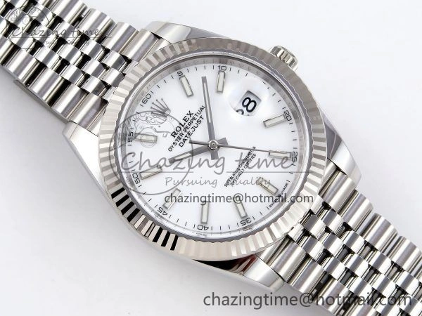 DateJust 41 126334 C+F 1:1 Best Edition 904L Steel White Dial on SS Jubilee Bracelet VR WrinkleFree 1388