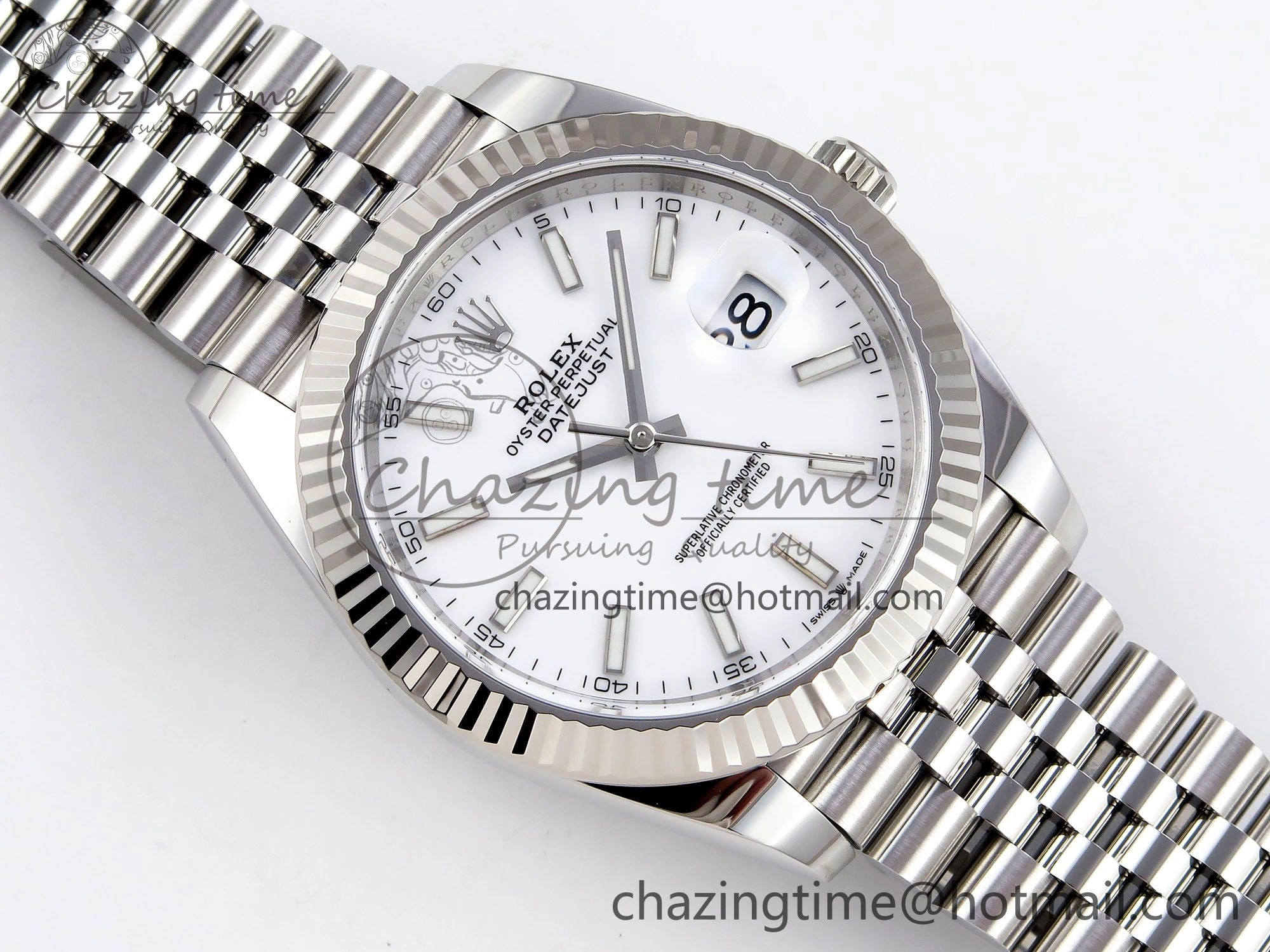 DateJust 41 126334 C+F 1:1 Best Edition 904L Steel White Dial on SS Jubilee Bracelet VR WrinkleFree 1388