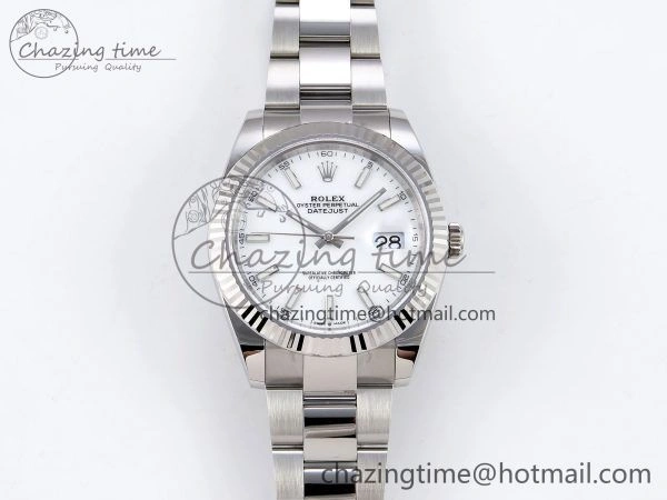 Neat DateJust 41 126334 C+F 1:1 Best Edition 904L Steel White Dial on SS Oyster Bracelet VR 1398