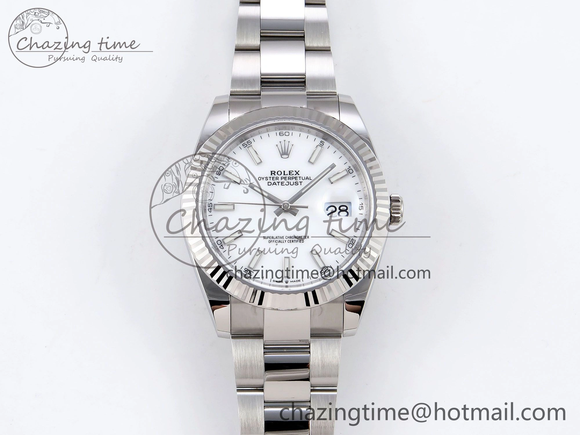 Neat DateJust 41 126334 C+F 1:1 Best Edition 904L Steel White Dial on SS Oyster Bracelet VR 1398