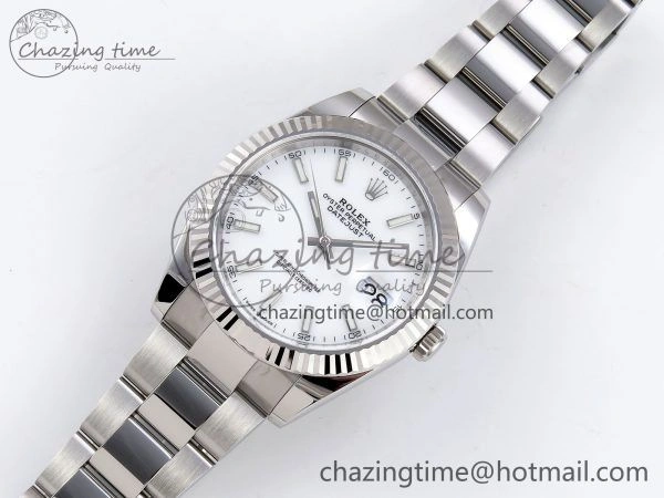 Neat DateJust 41 126334 C+F 1:1 Best Edition 904L Steel White Dial on SS Oyster Bracelet VR 1398