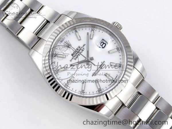 Neat DateJust 41 126334 C+F 1:1 Best Edition 904L Steel White Dial on SS Oyster Bracelet VR 1398