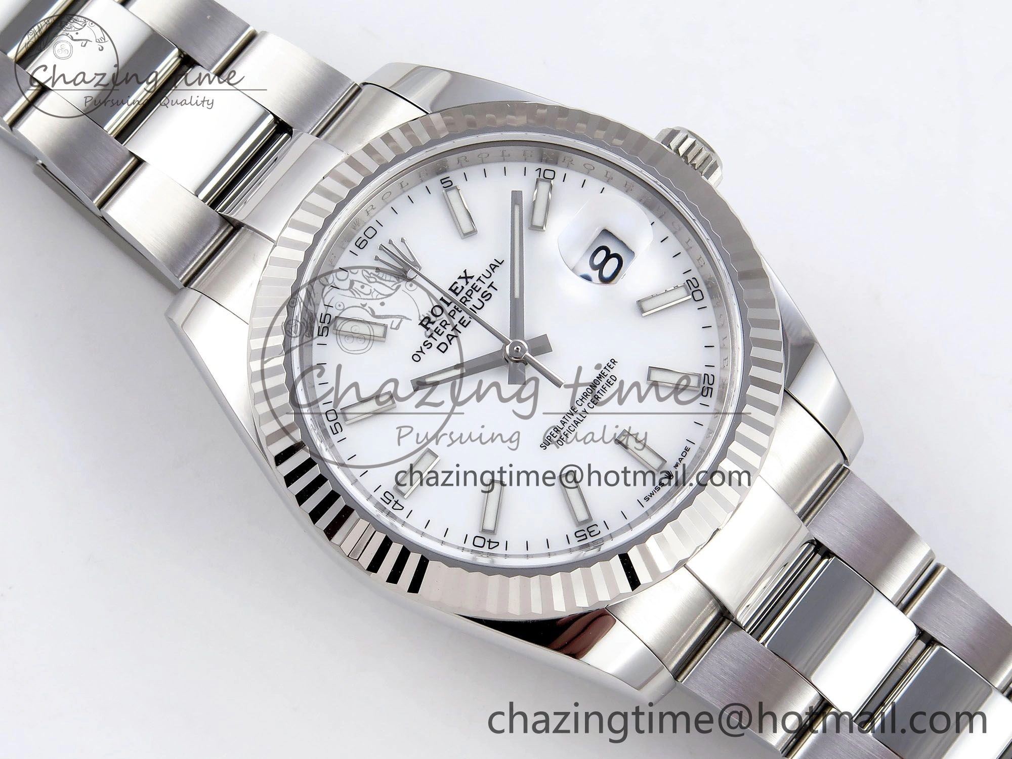 Neat DateJust 41 126334 C+F 1:1 Best Edition 904L Steel White Dial on SS Oyster Bracelet VR 1398