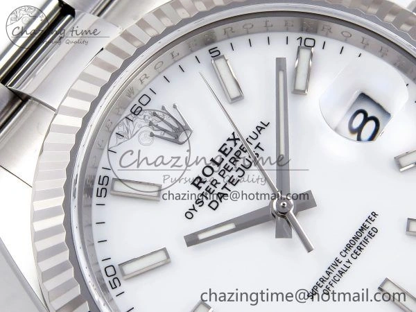 Neat DateJust 41 126334 C+F 1:1 Best Edition 904L Steel White Dial on SS Oyster Bracelet VR 1398