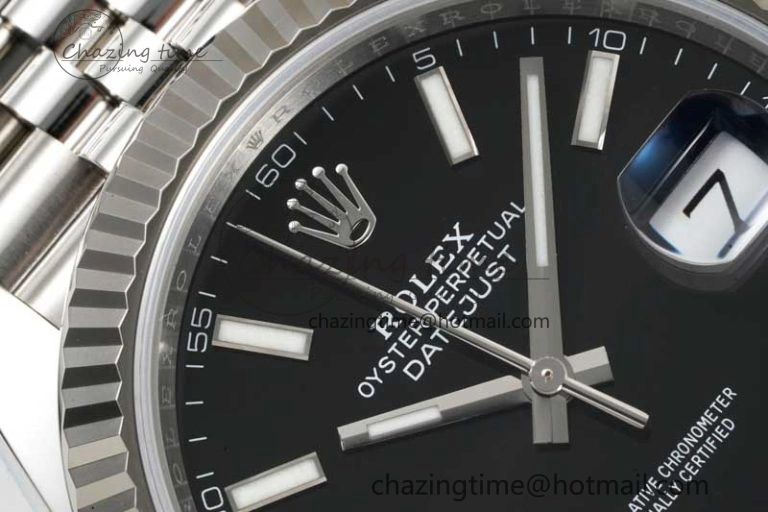 QuickDry DateJust 41 126334 Clean 1:1 Best Edition 904L Steel Black Stick Dial on Jubilee Bracelet VR 2435