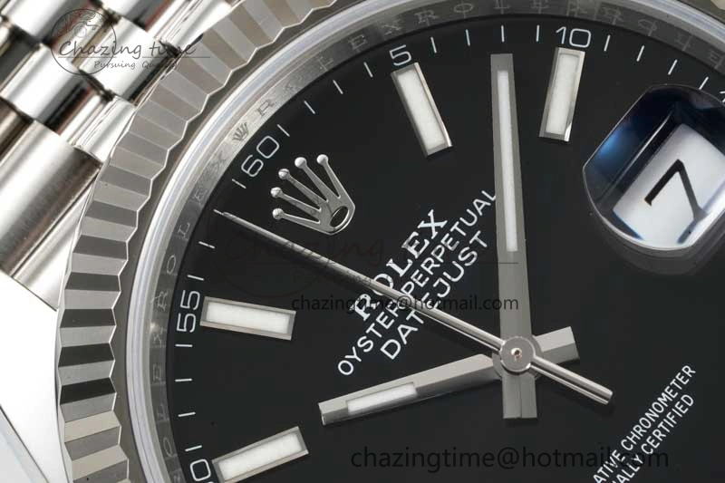 QuickDry DateJust 41 126334 Clean 1:1 Best Edition 904L Steel Black Stick Dial on Jubilee Bracelet VR 2435