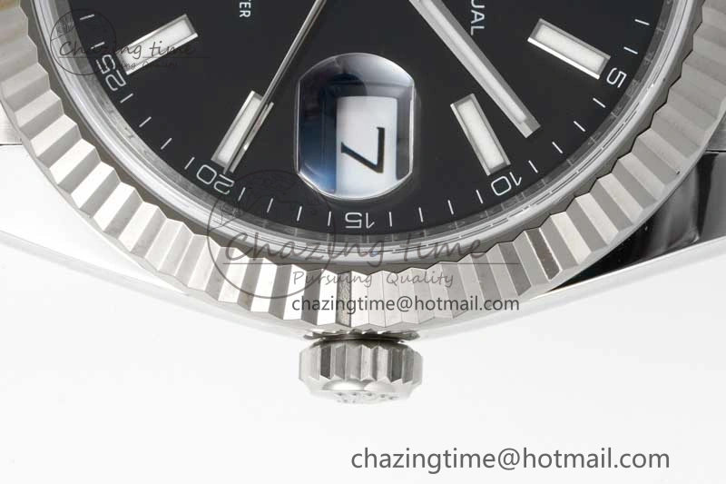 QuickDry DateJust 41 126334 Clean 1:1 Best Edition 904L Steel Black Stick Dial on Jubilee Bracelet VR 2435