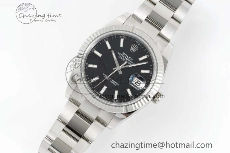 DateJust 41 126334 Clean 1:1 Best Edition 904L Steel Black Stick Dial on Oyster Bracelet VR Comfortable 2432