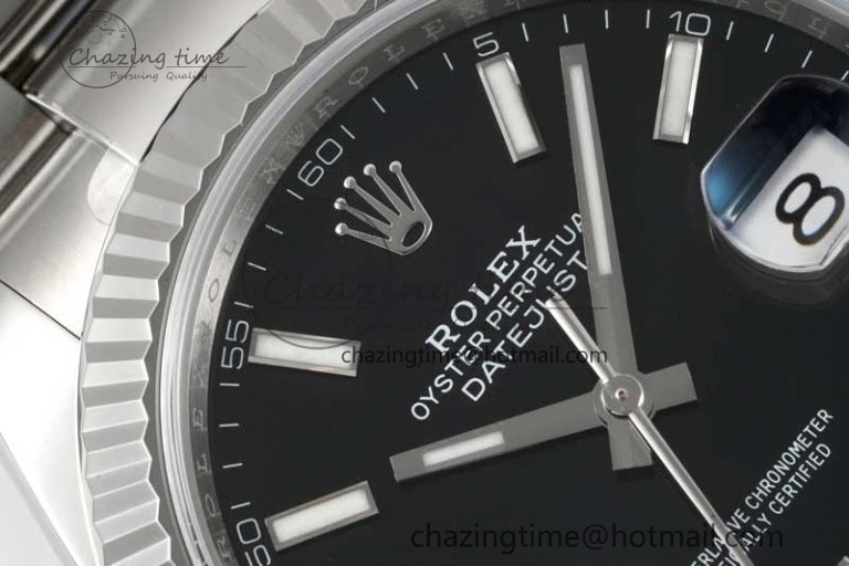 DateJust 41 126334 Clean 1:1 Best Edition 904L Steel Black Stick Dial on Oyster Bracelet VR Comfortable 2432