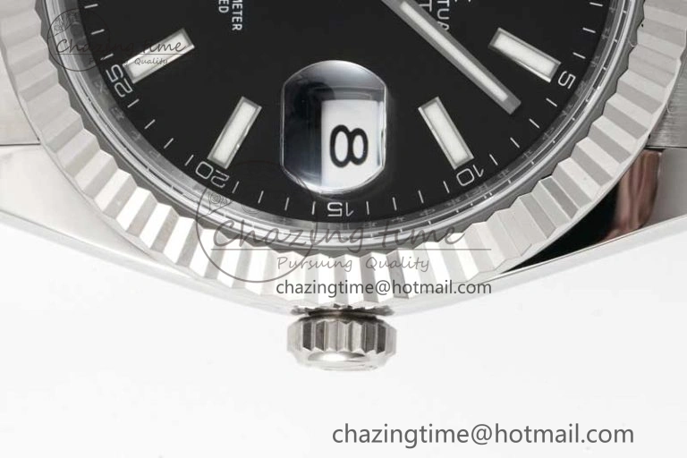 DateJust 41 126334 Clean 1:1 Best Edition 904L Steel Black Stick Dial on Oyster Bracelet VR Comfortable 2432