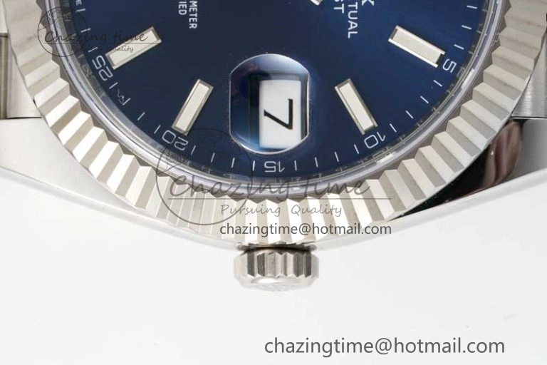 WeatherProof DateJust 41 126334 Clean 1:1 Best Edition 904L Steel Blue Stick Dial on Jubilee Bracelet VR 2436