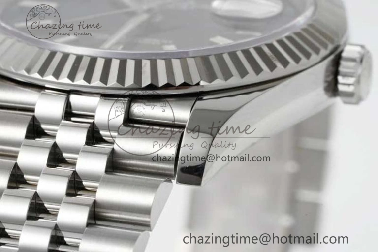 WeatherProof DateJust 41 126334 Clean 1:1 Best Edition 904L Steel Blue Stick Dial on Jubilee Bracelet VR 2436
