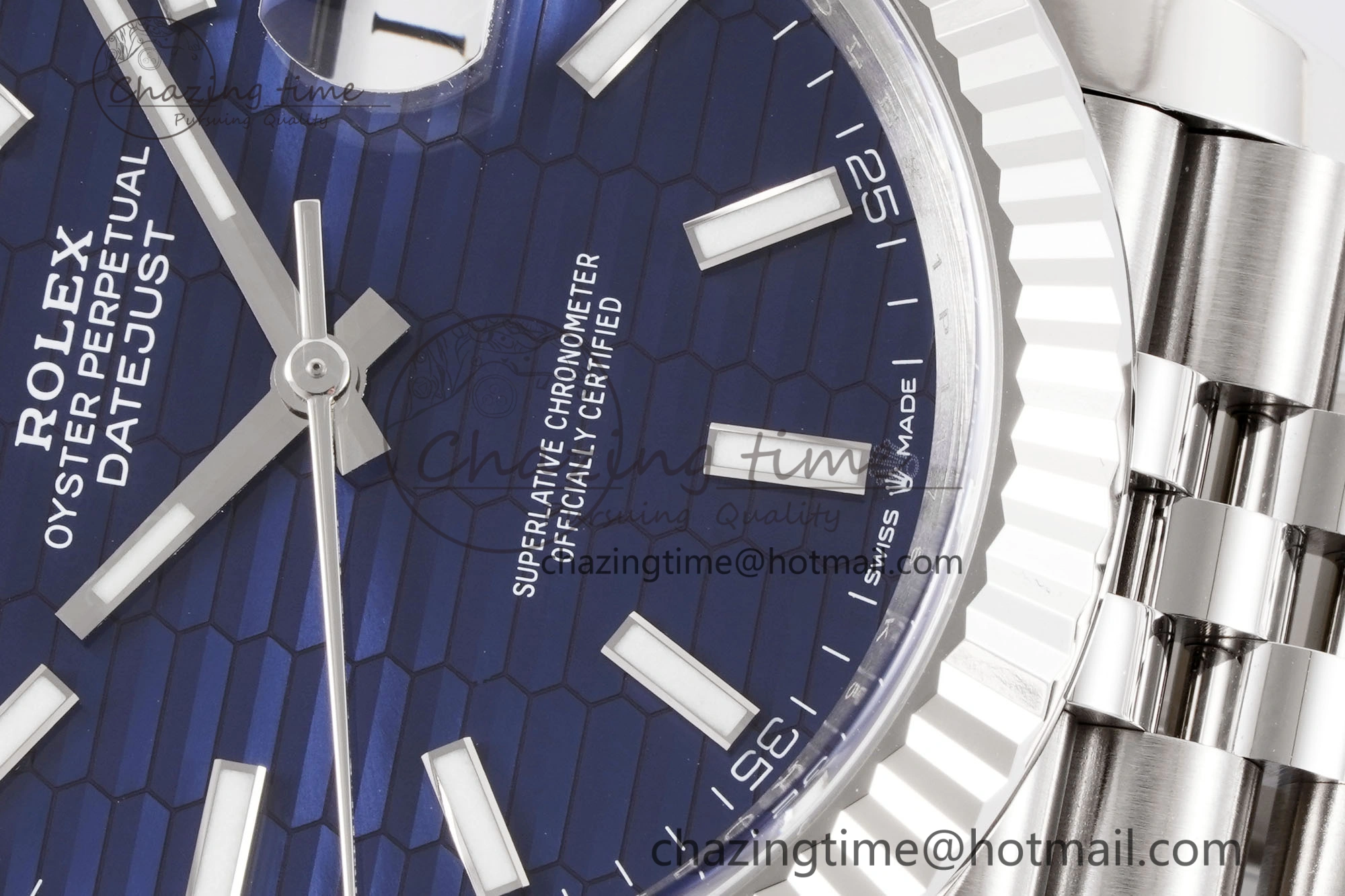 DateJust 41 126334 Clean 1:1 Best Edition 904L Steel Blue Texuted Dial on Jubilee Bracelet VR EasyCare 1991