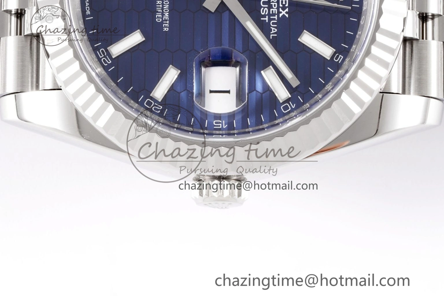 DateJust 41 126334 Clean 1:1 Best Edition 904L Steel Blue Texuted Dial on Jubilee Bracelet VR EasyCare 1991