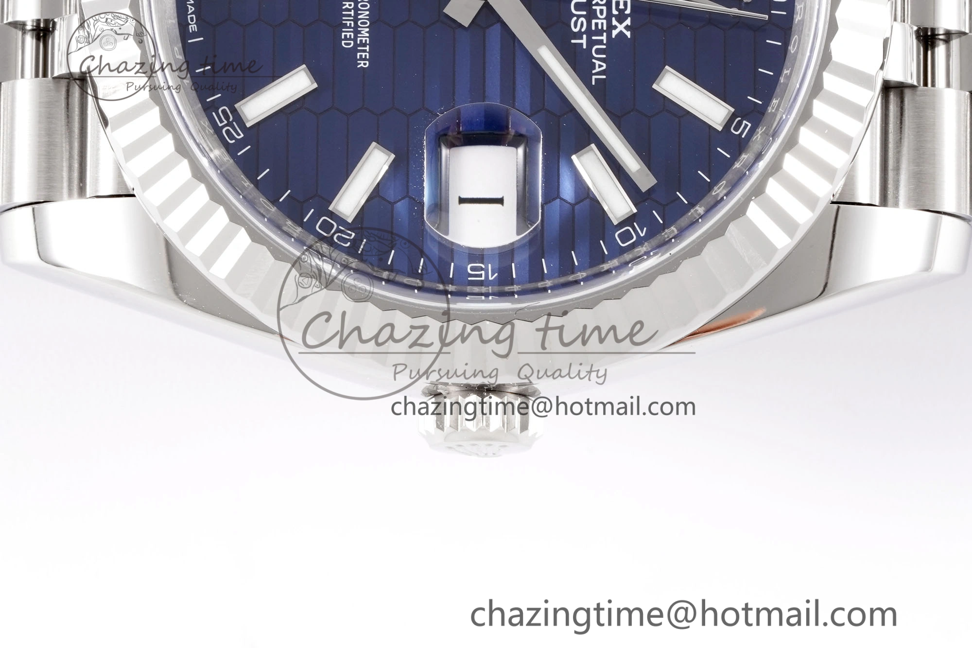 DateJust 41 126334 Clean 1:1 Best Edition 904L Steel Blue Texuted Dial on Jubilee Bracelet VR EasyCare 1991