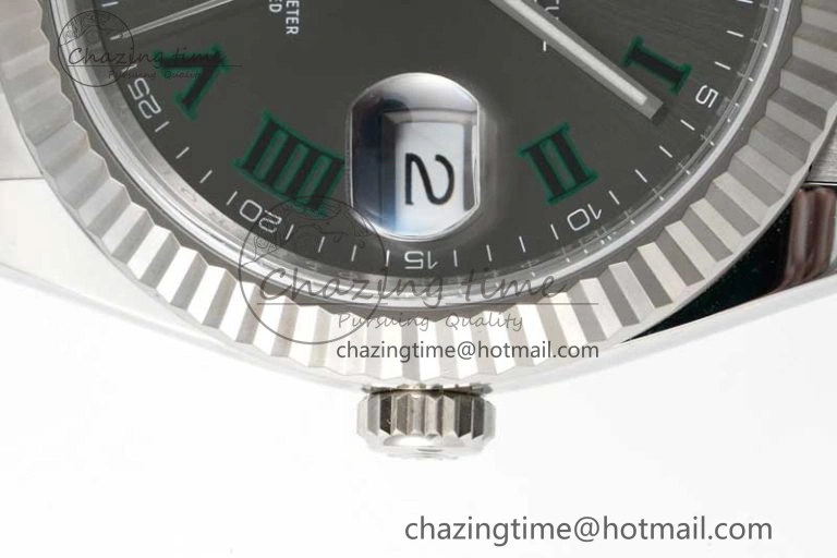 Breathable DateJust 41 126334 Clean 1:1 Best Edition 904L Steel Gray Roman Dial on Oyster Bracelet VR 2430