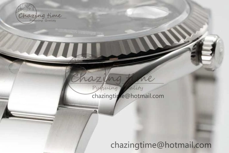 DateJust 41 126334 Clean 1:1 Best Edition 904L Steel Gray Stick Dial on Oyster Bracelet VR Lightweight 2433