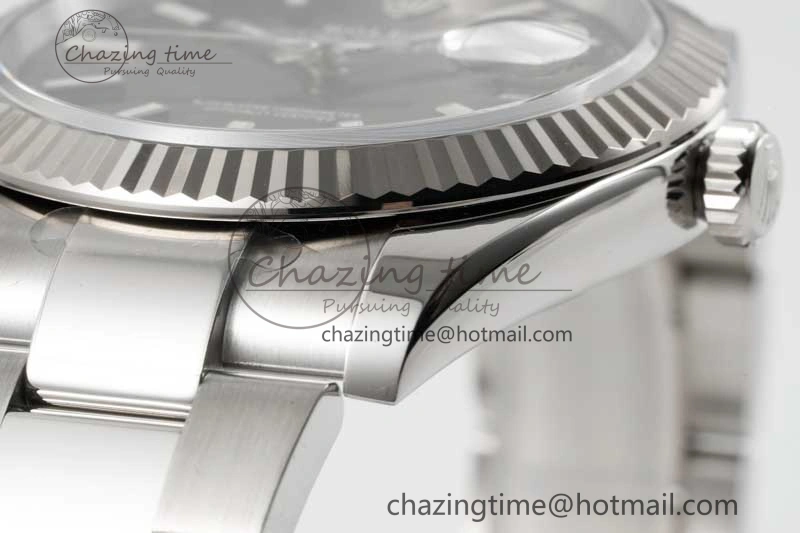 DateJust 41 126334 Clean 1:1 Best Edition 904L Steel Gray Stick Dial on Oyster Bracelet VR Lightweight 2433