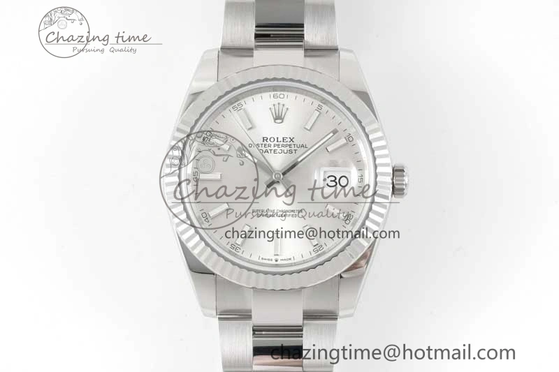 DateJust 41 126334 Clean 1:1 Best Edition 904L Steel Silver Stick Dial on Oyster Bracelet VR Trendy 2434