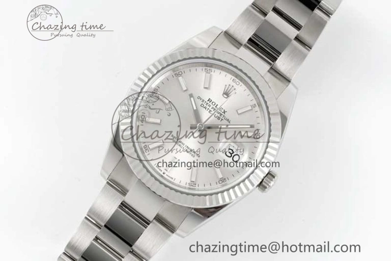 DateJust 41 126334 Clean 1:1 Best Edition 904L Steel Silver Stick Dial on Oyster Bracelet VR Trendy 2434