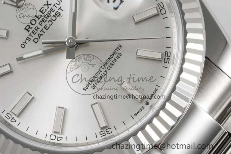 DateJust 41 126334 Clean 1:1 Best Edition 904L Steel Silver Stick Dial on Oyster Bracelet VR Trendy 2434