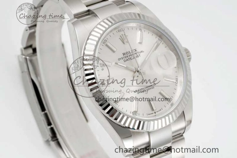 DateJust 41 126334 Clean 1:1 Best Edition 904L Steel Silver Stick Dial on Oyster Bracelet VR Trendy 2434