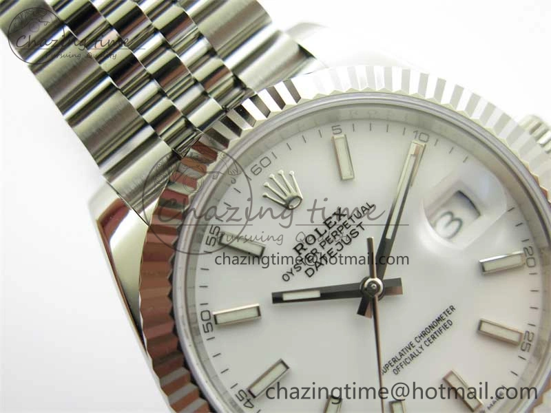 MultiPurpose DateJust 41 126334 Clean 1:1 Best Edition 904L Steel White Stick Dial on Jubilee Bracelet VR 2465