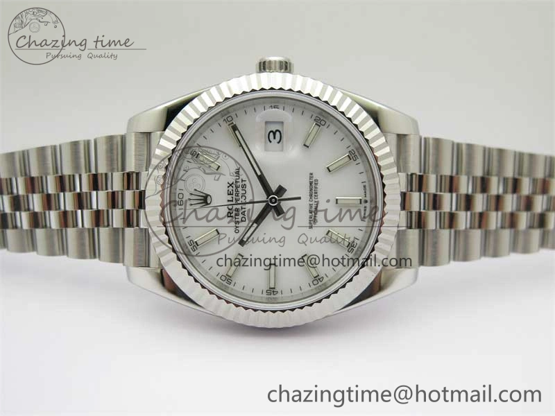 MultiPurpose DateJust 41 126334 Clean 1:1 Best Edition 904L Steel White Stick Dial on Jubilee Bracelet VR 2465