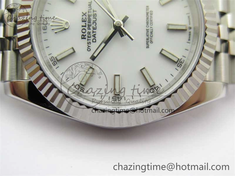 MultiPurpose DateJust 41 126334 Clean 1:1 Best Edition 904L Steel White Stick Dial on Jubilee Bracelet VR 2465