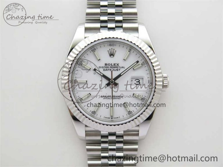 MultiPurpose DateJust 41 126334 Clean 1:1 Best Edition 904L Steel White Stick Dial on Jubilee Bracelet VR 2465