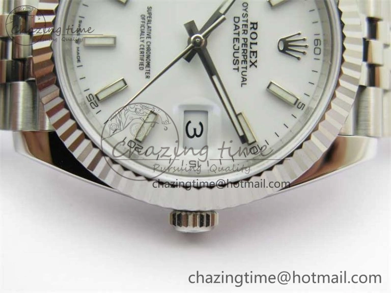 MultiPurpose DateJust 41 126334 Clean 1:1 Best Edition 904L Steel White Stick Dial on Jubilee Bracelet VR 2465