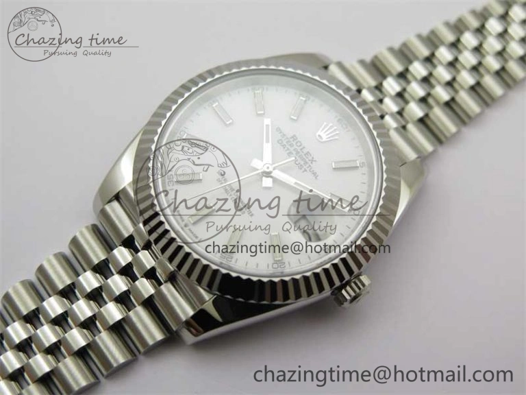 MultiPurpose DateJust 41 126334 Clean 1:1 Best Edition 904L Steel White Stick Dial on Jubilee Bracelet VR 2465