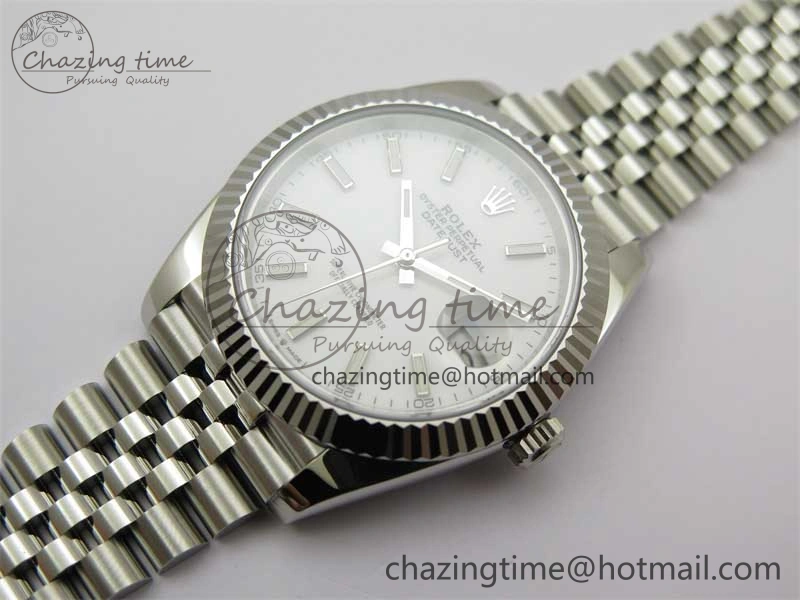 MultiPurpose DateJust 41 126334 Clean 1:1 Best Edition 904L Steel White Stick Dial on Jubilee Bracelet VR 2465