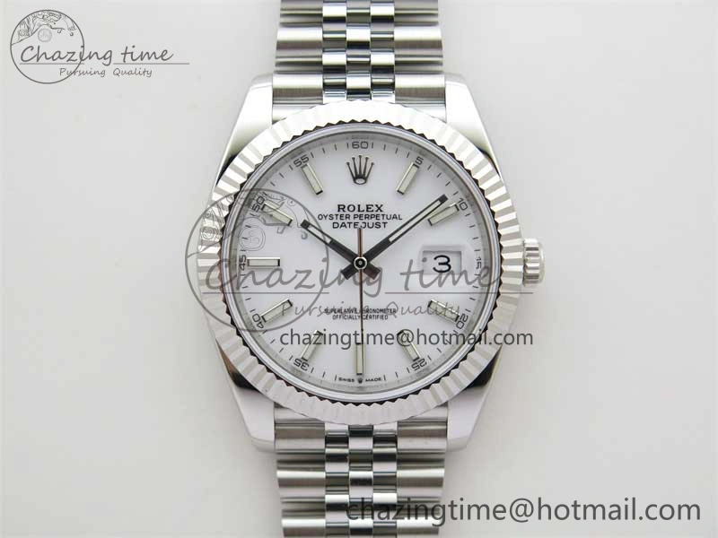 MultiPurpose DateJust 41 126334 Clean 1:1 Best Edition 904L Steel White Stick Dial on Jubilee Bracelet VR 2465
