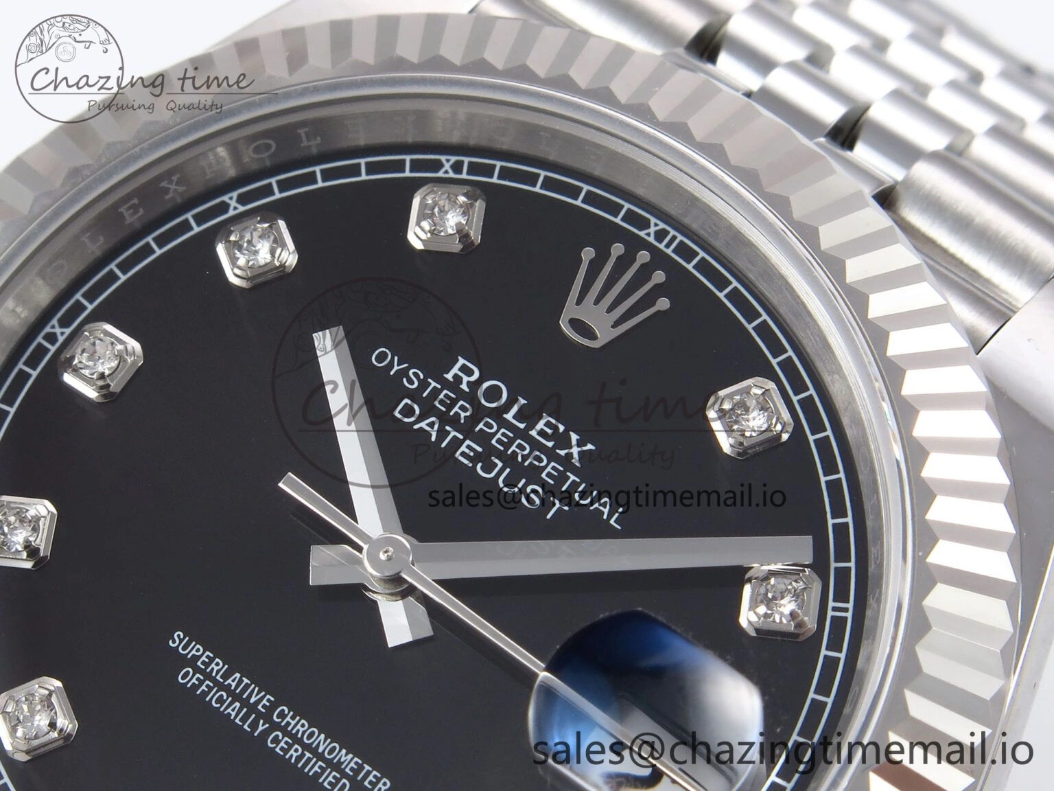 DateJust 41 126334 EWEF Best Edition Black Diamonds Dial on Jubilee Bracelet A Sporty 1050