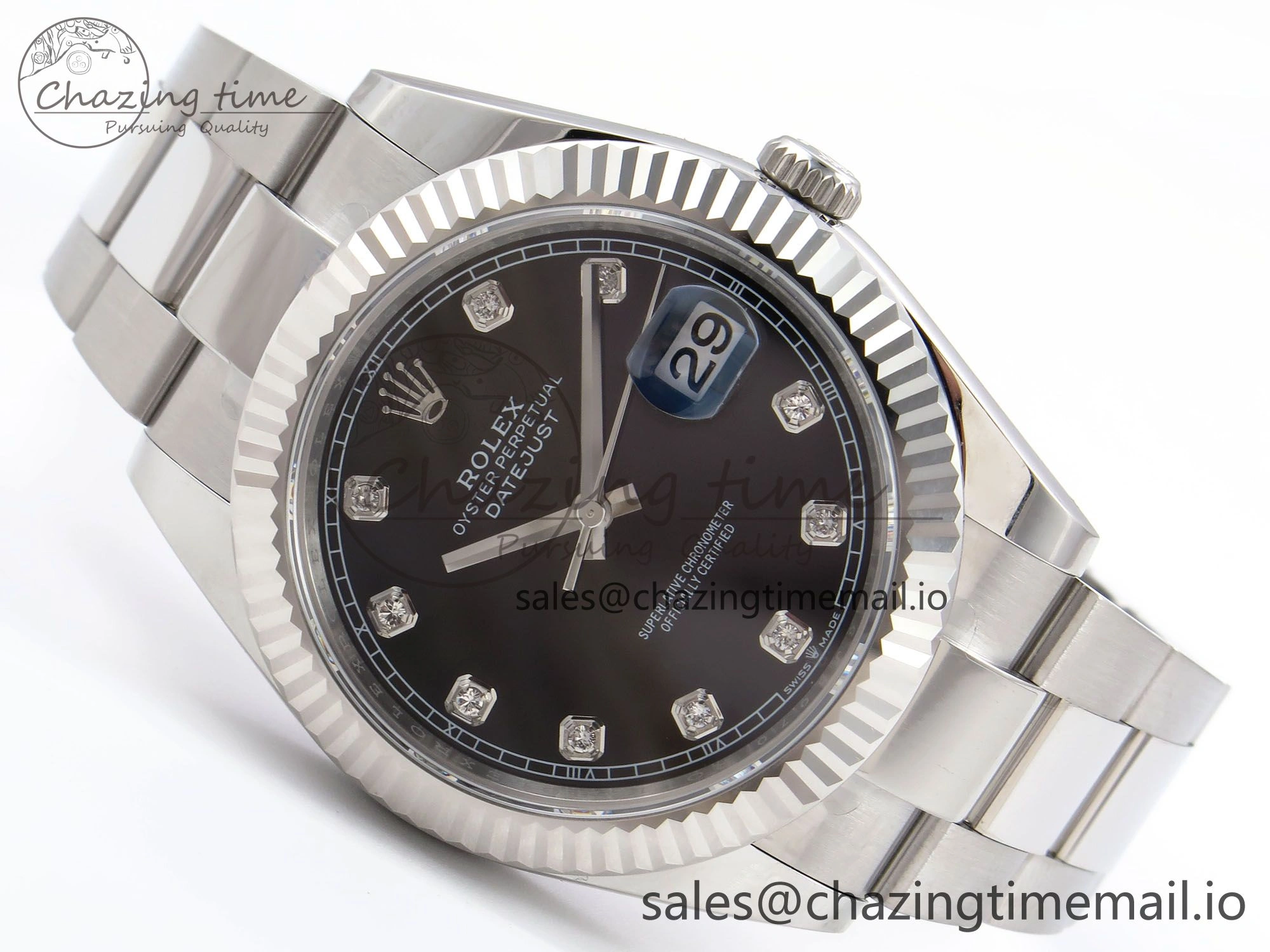 DateJust 41 126334 EWEF Best Edition Black Diamonds Dial on Oyster Bracelet A Timeless 1058