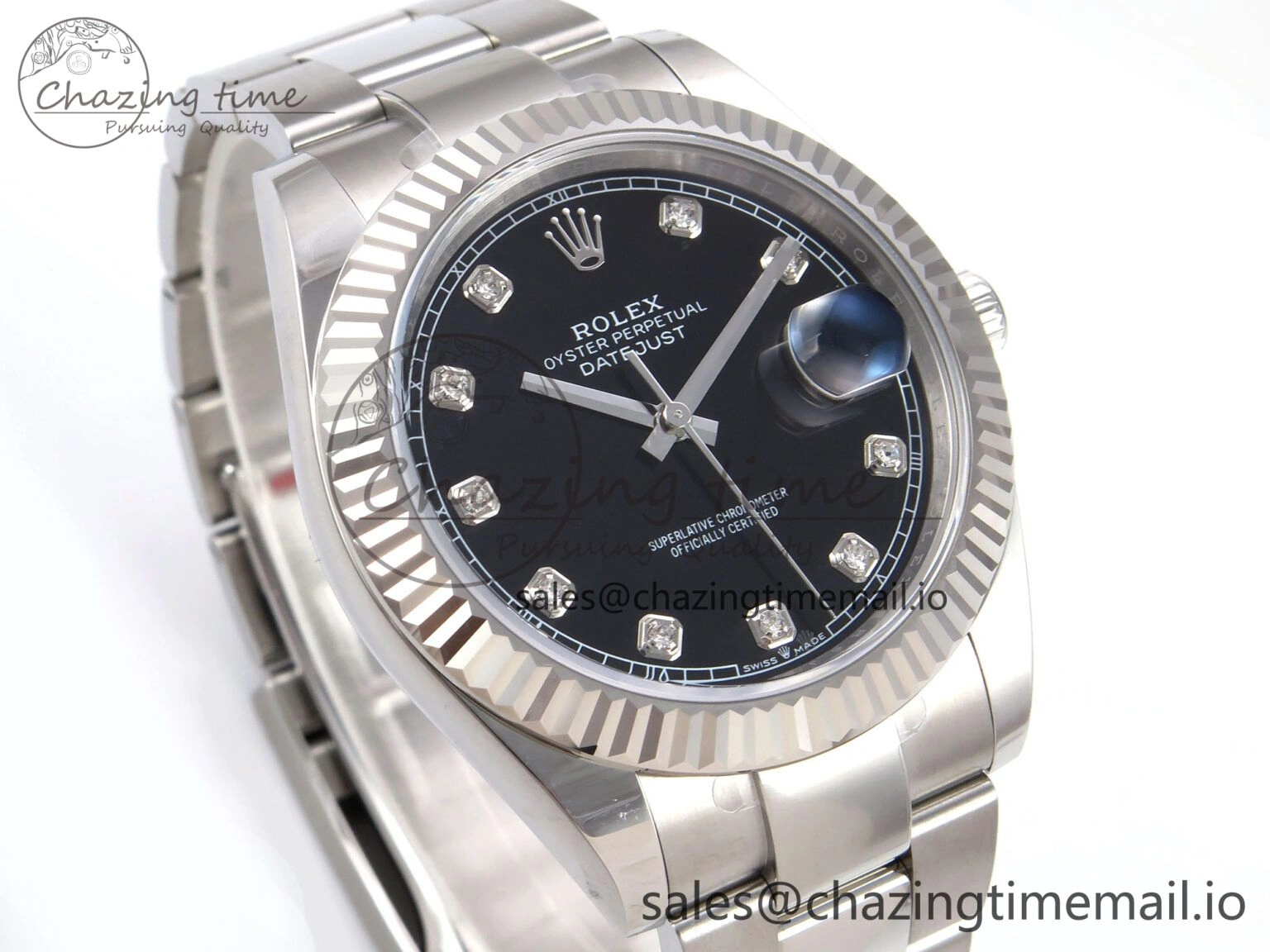 DateJust 41 126334 EWEF Best Edition Black Diamonds Dial on Oyster Bracelet A Timeless 1058