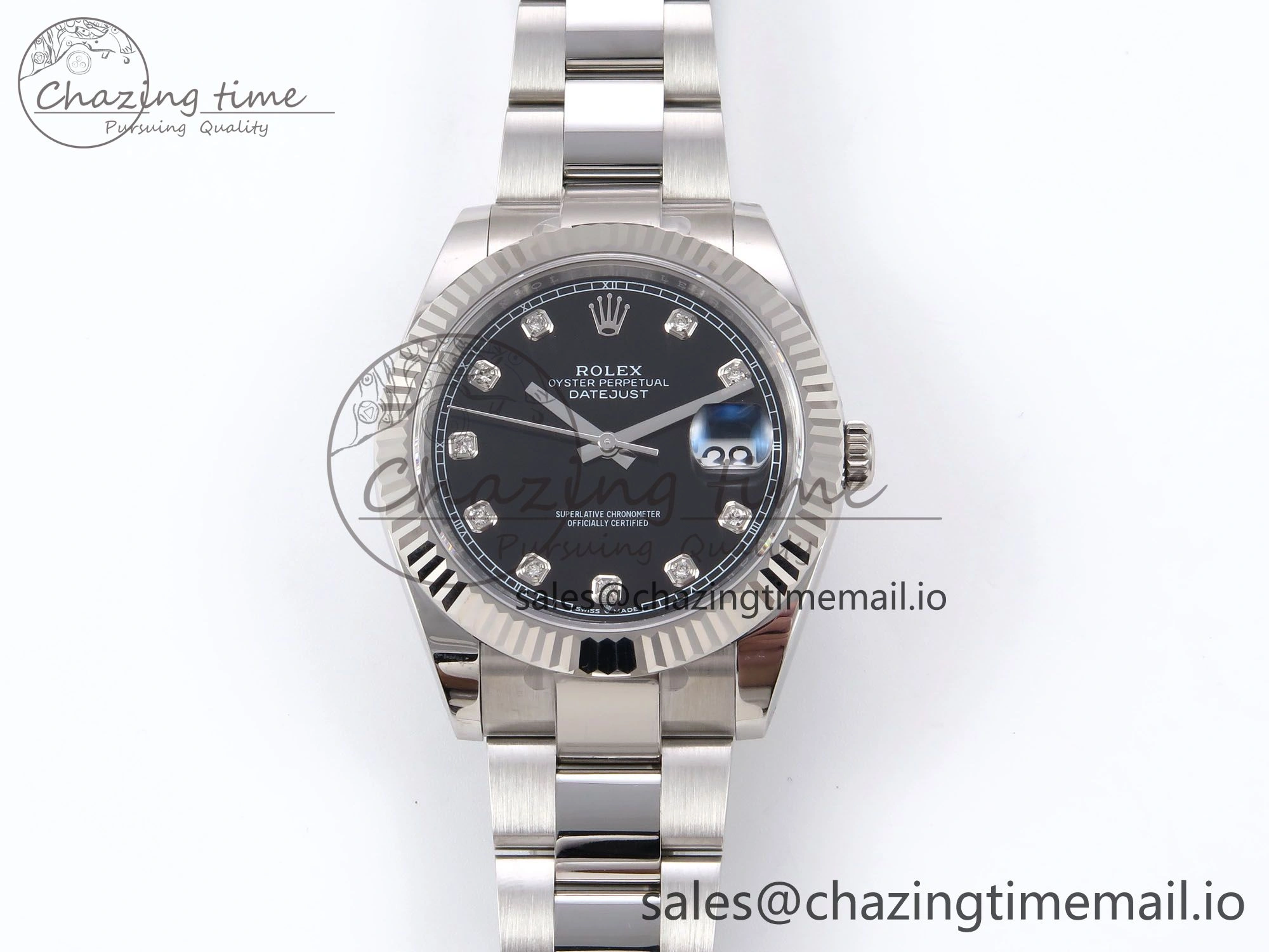 DateJust 41 126334 EWEF Best Edition Black Diamonds Dial on Oyster Bracelet A Timeless 1058