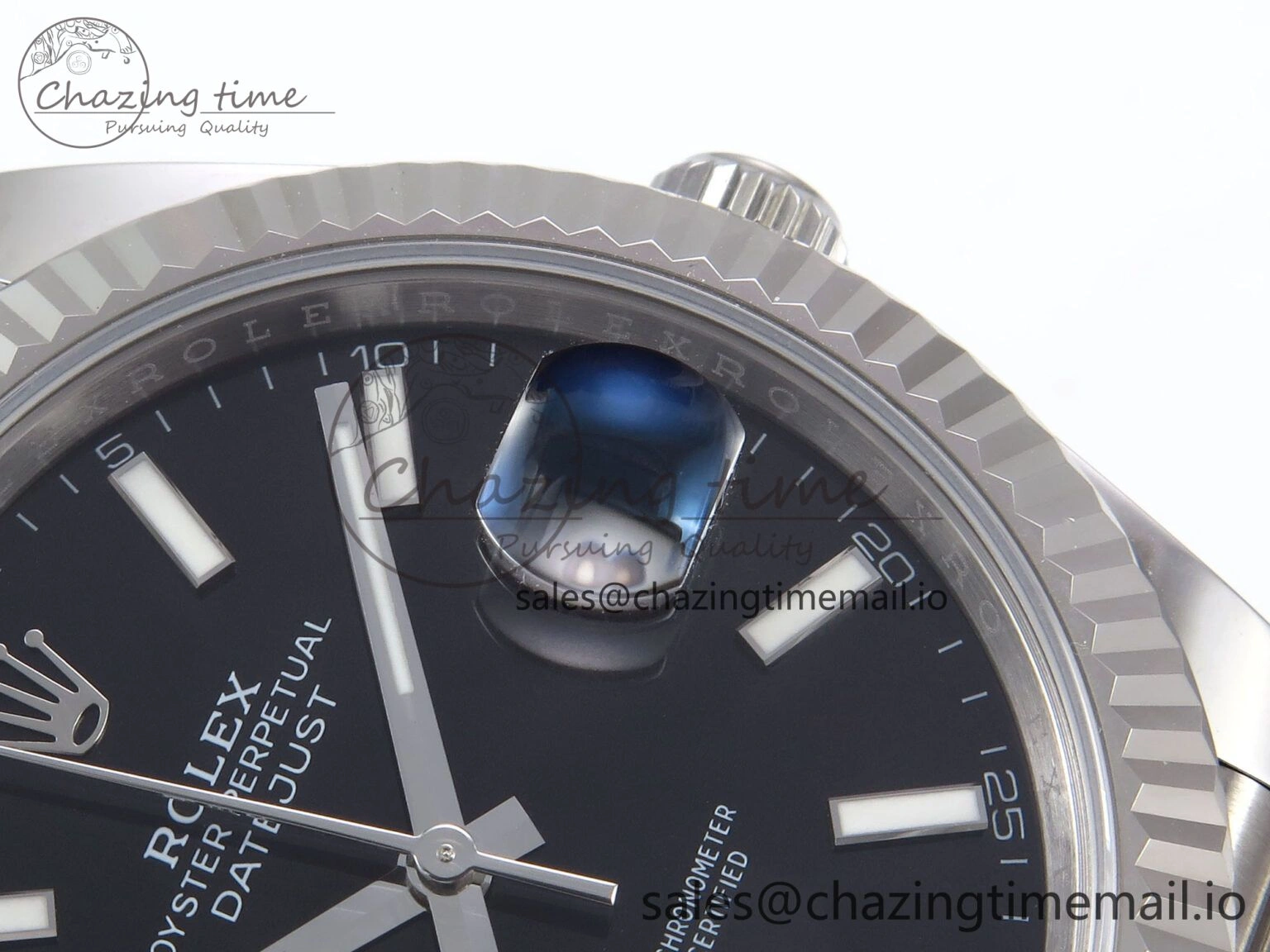 DateJust 41 126334 EWEF Best Edition Black Stick Dial on Jubilee Bracelet A Elegant 1046