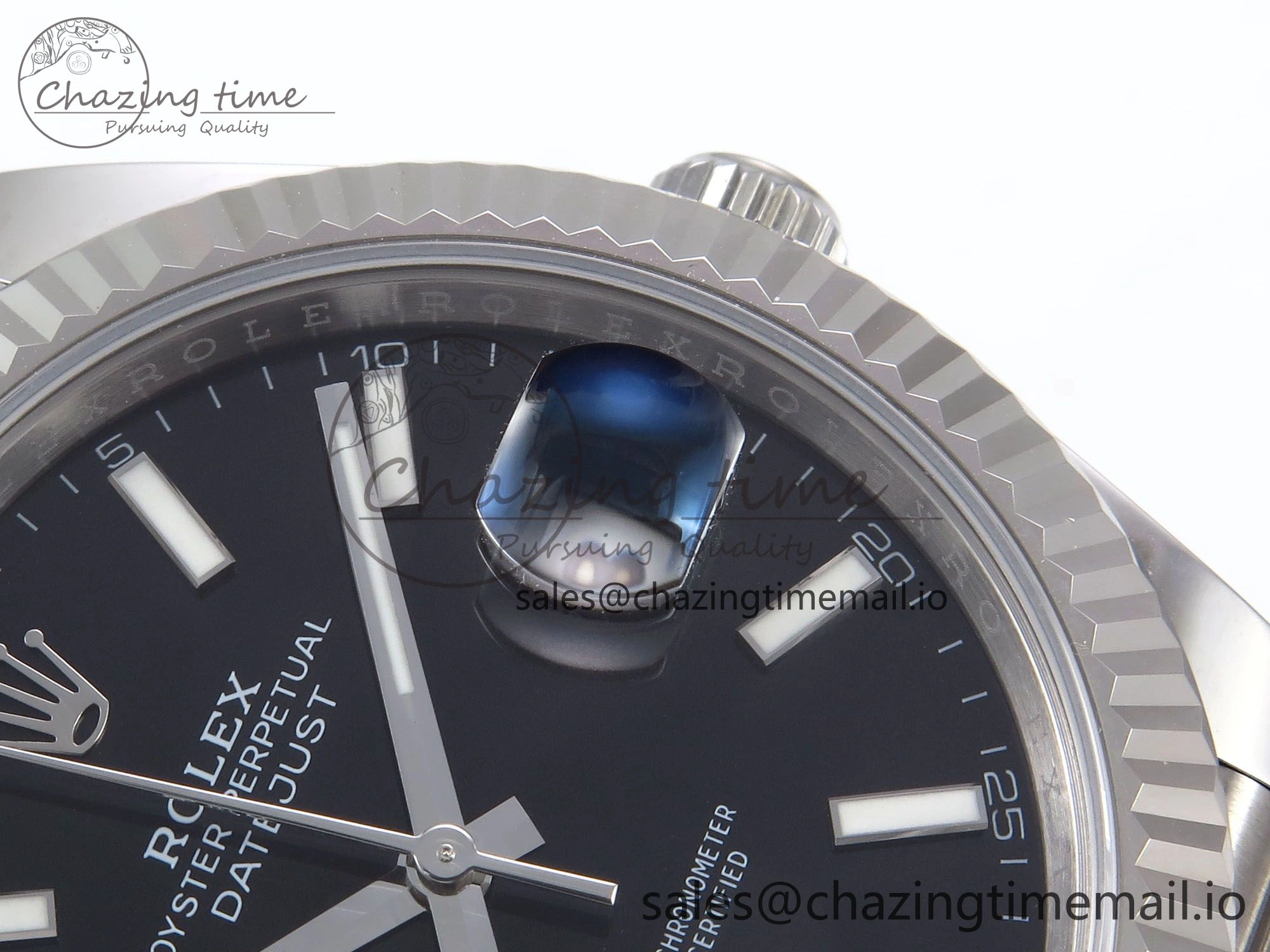 DateJust 41 126334 EWEF Best Edition Black Stick Dial on Jubilee Bracelet A Elegant 1046